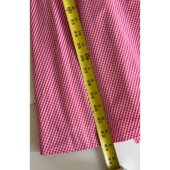 Liz Claiborne New York Pink Gingham Sleeveless Lined Side Zip Midi Dress Size 10 - Picture 11 of 14